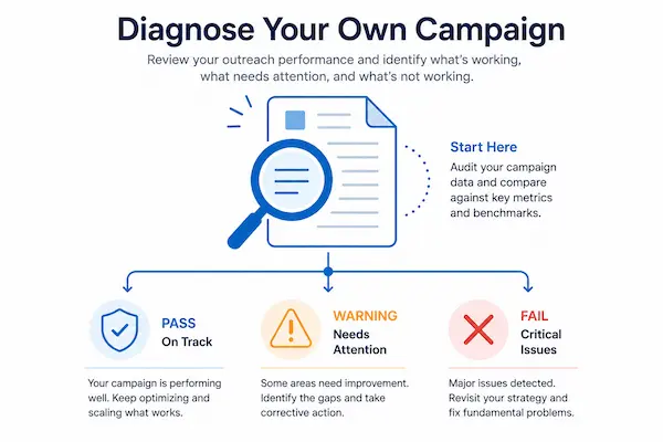 Diagnostic framework for identifying why a blogger outreach campaign is failing