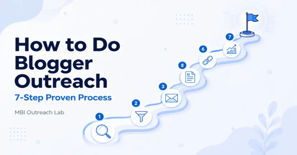 Step by step blogger outreach process from prospecting to verified placement
