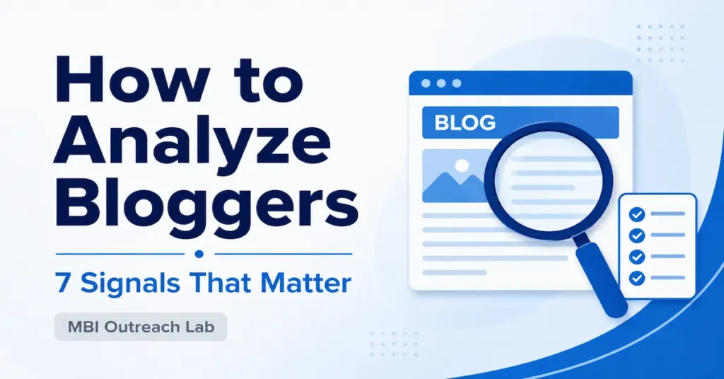 how to analyze bloggers for link building